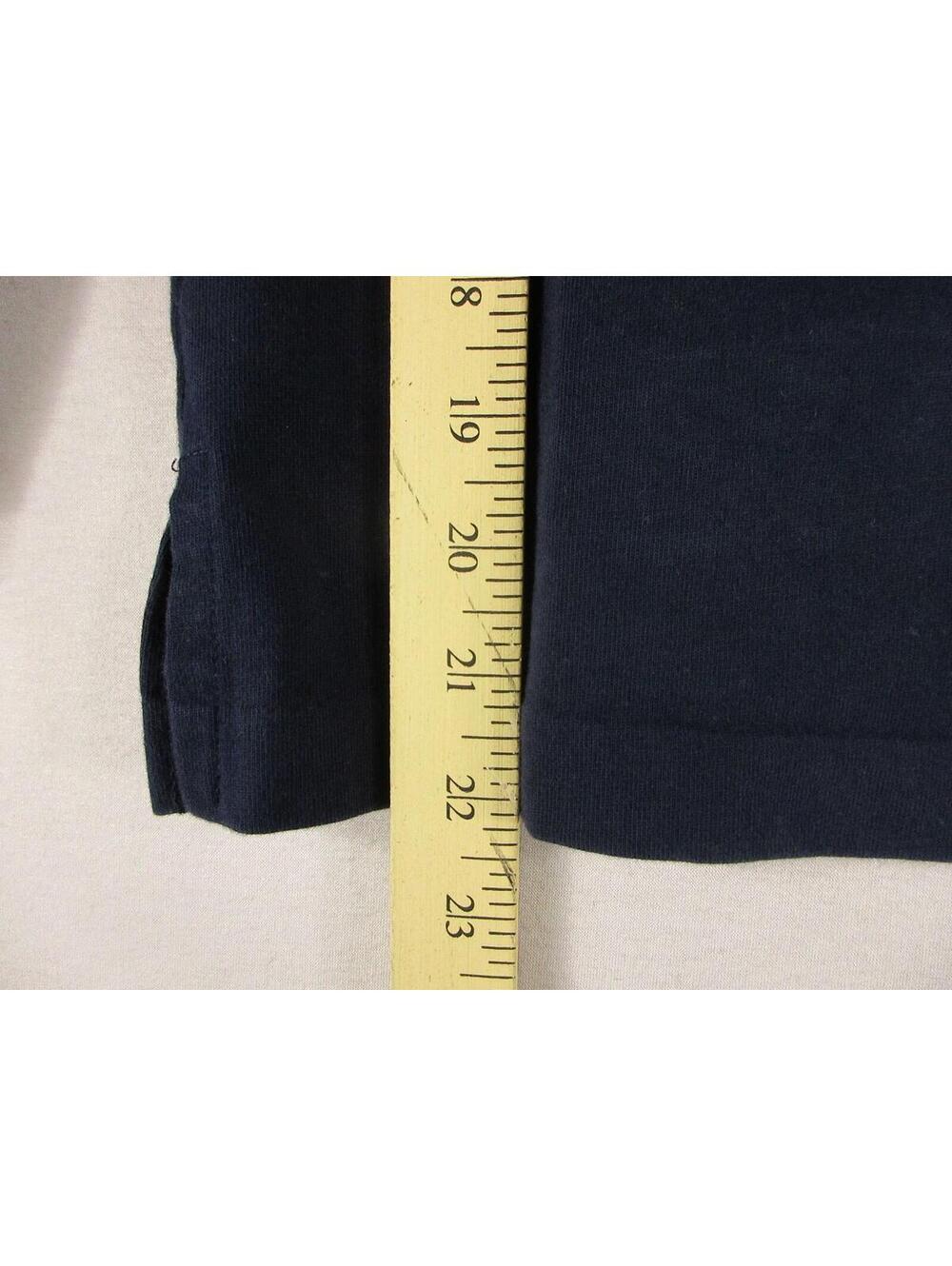 JCrew Top Womens XS Navy Embroidered Bell Sleeve Floral Knit Scoop Neck Pullover - Picture 3 of 6